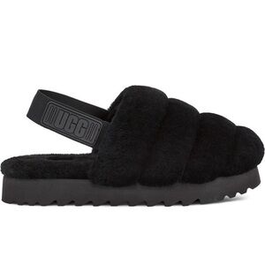 NIB UGG Women Super Fluff Slipper Black US size 7